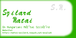 szilard matai business card